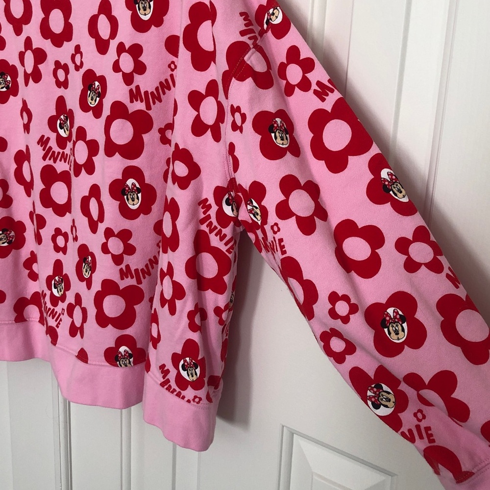 Disney Pink and Red Minnie Mouse Sweatshirt - Picture 7 of 11